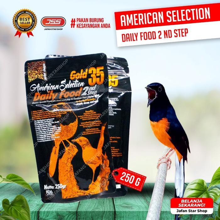 Pakan Burung AMS Daily Food 2nd Step Gold 35 Pakan Burung Murai 250gr
