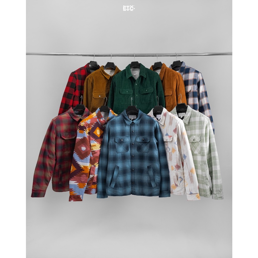 Flannel & Sherpa Lined Jacket Pria