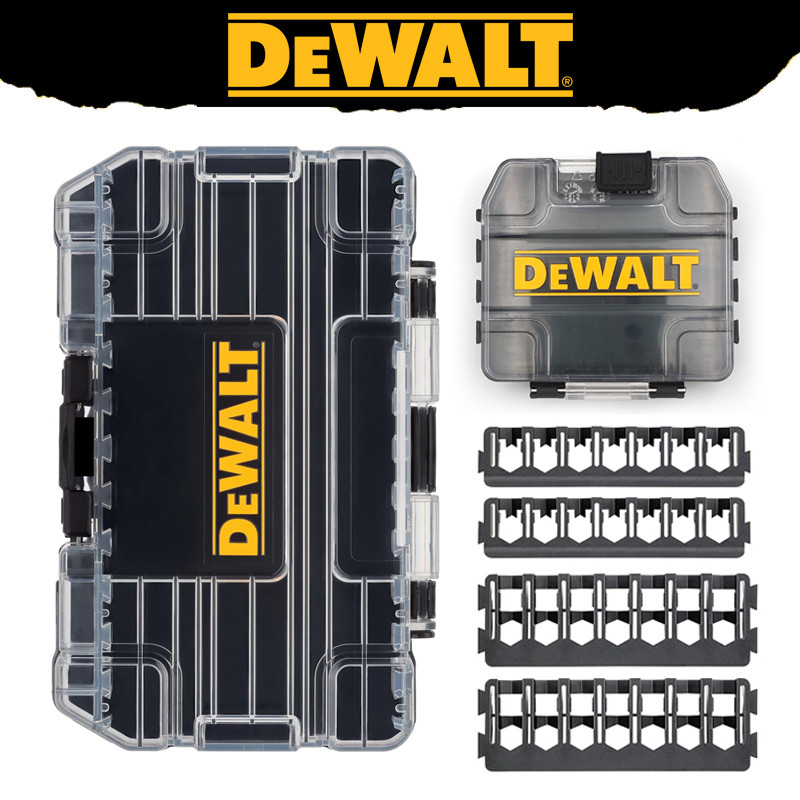DEWALT Original TSTAK Black Small/Meum Tool Accessories Storage Box Set Plastic Rugged Portable Tool