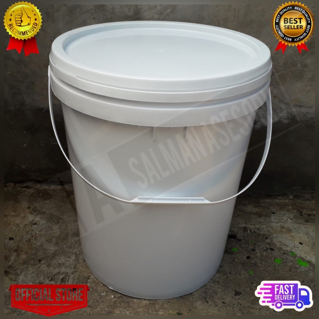 Ember Plastik Putih Polos 20 Liter / 25 Kg