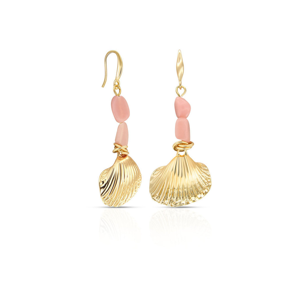 Anting Emas Levine Pink -Levine Pink Gold Earrings