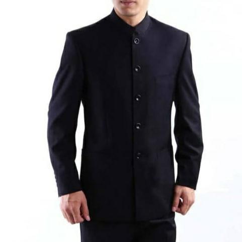 PROMO  jas koko jas pria kerah koko jasko jas koko hitam jas adat betawi - Hitam, S