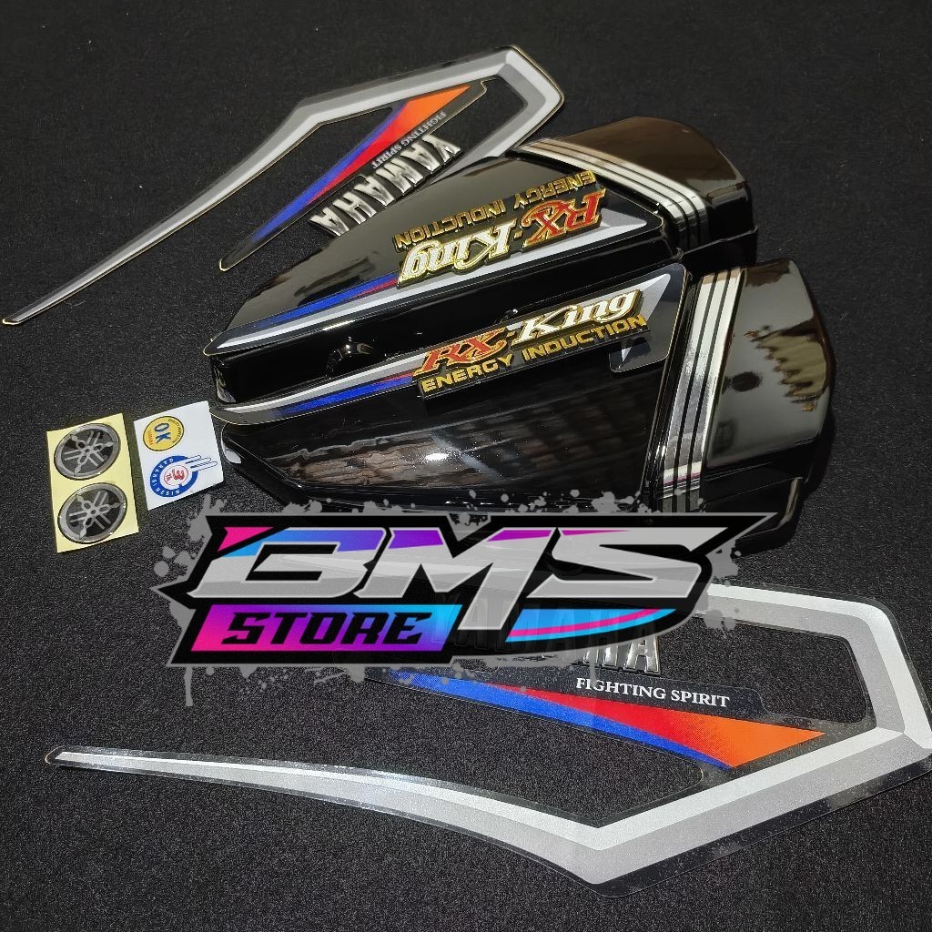 Striping stiker yamaha rx king 2001 hitam / box aki rx king warna hitam / stiker rx king 2001 warna 