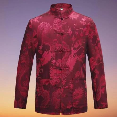 Cheongsam Pria Khusus 2warna - Merah, M