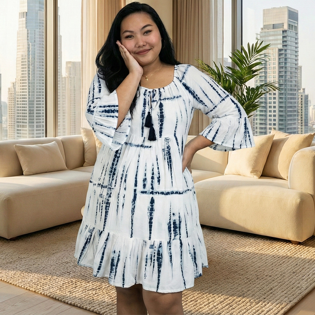 Dress pantai jumbo wanita tazel motif bali