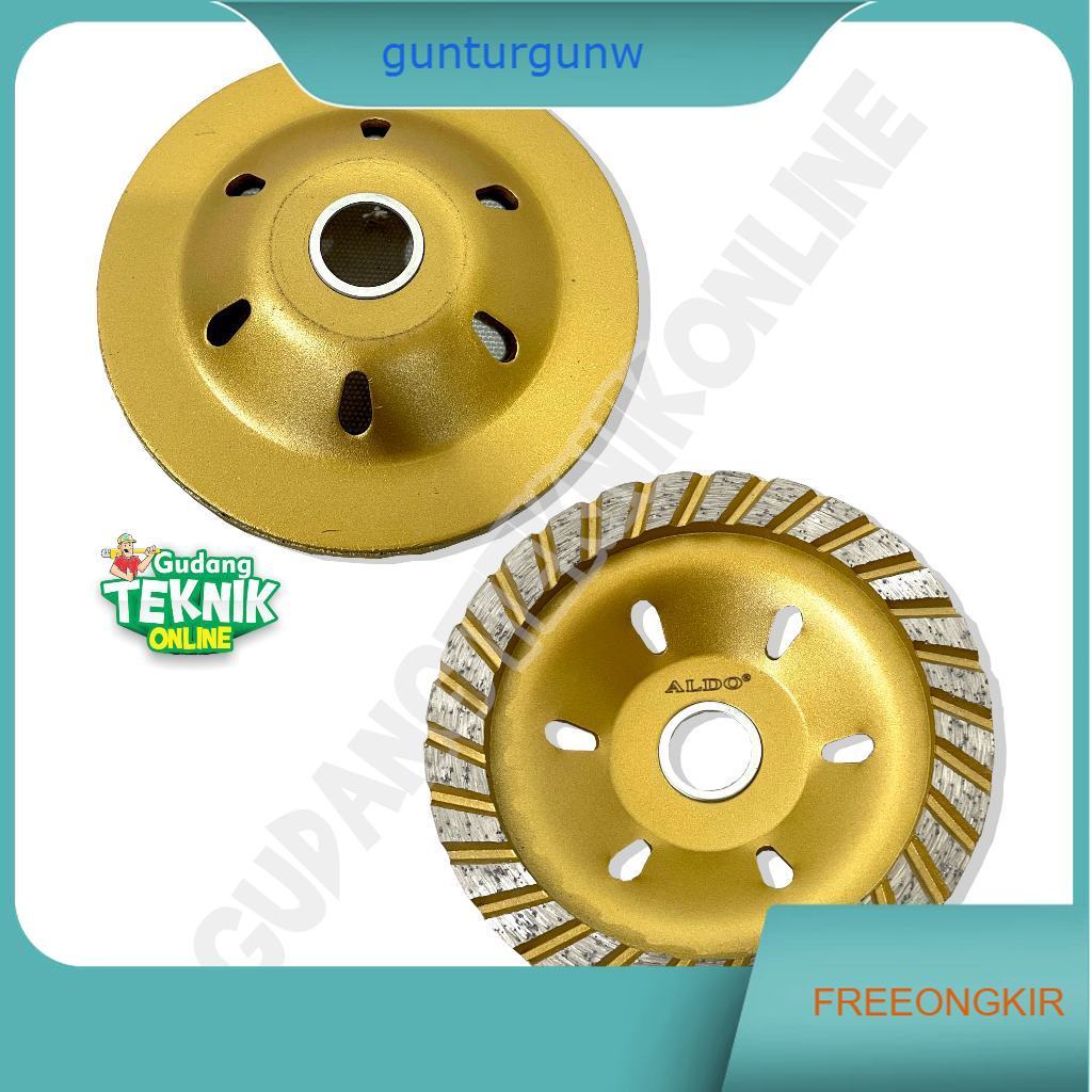 Diamond Cup Grinding Wheel 4" ALDO TURBO DGC 205 / Mata Gerinda Poles Granit Granite Beton Poles Bat
