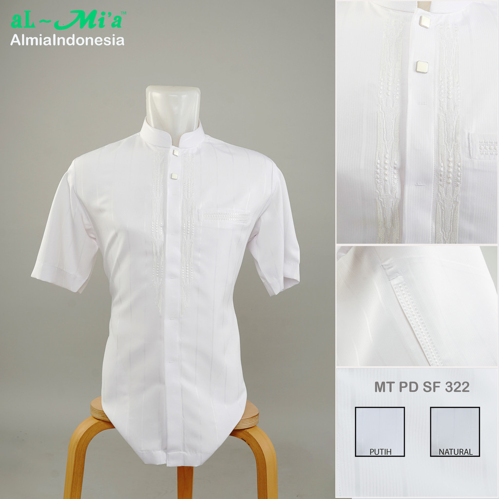 Baju Koko Al-Mia MT Sofa 322 Lengan Pendek