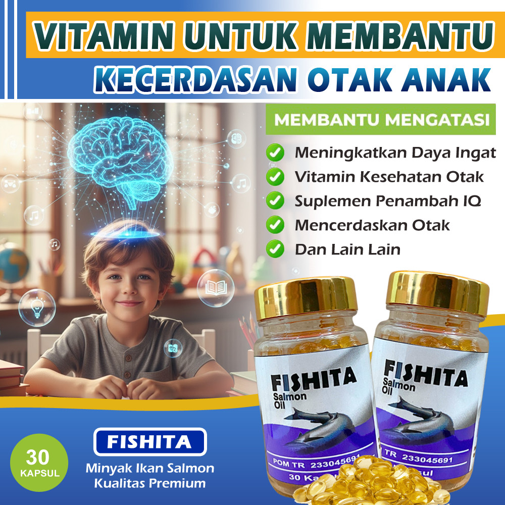 Obat Cerdas Otak Anak Vitamin Daya Ingat Kuat Penambah IQ Melatih Konsentrasi Vitamin Kecerdasan Ota