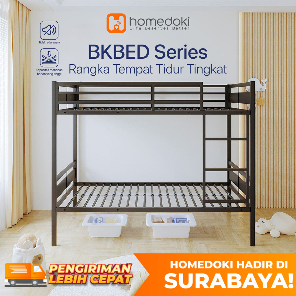 Homedoki CloudBed Series / Dipan Ranjang / Tingkat Susun 2 Tempat Tidur / Tingkat Besi Tingkat Ranja