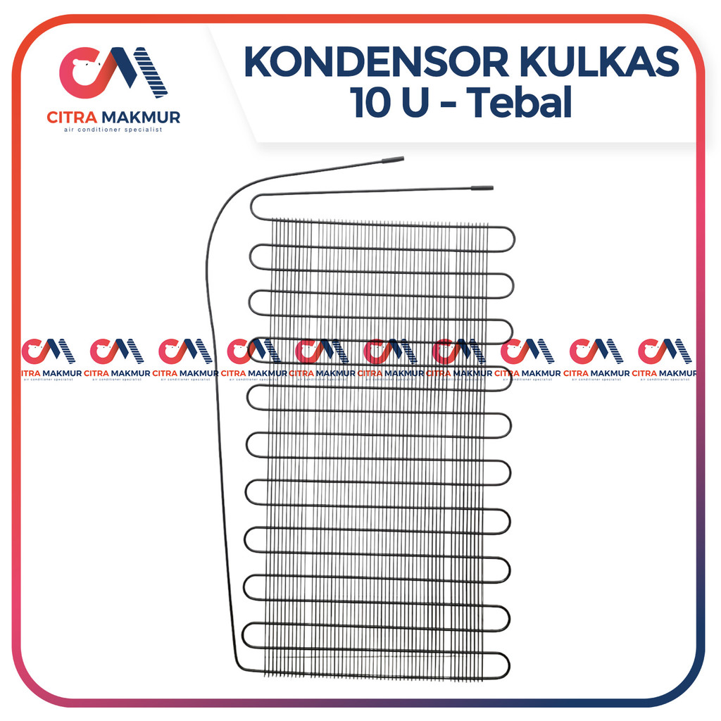 Kondensor Kulkas 1 2 Pintu 10U 10 U Kawat Tebal Freezer Aqua Panasonic Besi Hitam Belakang Evaporato