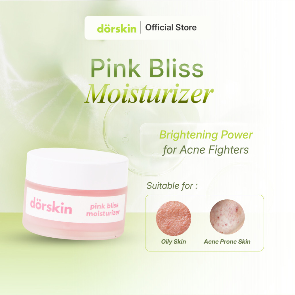 Dorskin Pink Bliss Moisturizer | Memudarkan Bekas Jerawat Kemerahan (PIE) dan Melembapkan | YN COSME