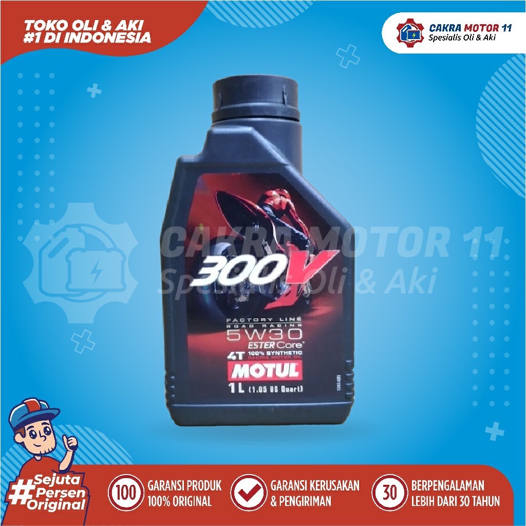 Motul 300v 5w30 1lt Oli Motor