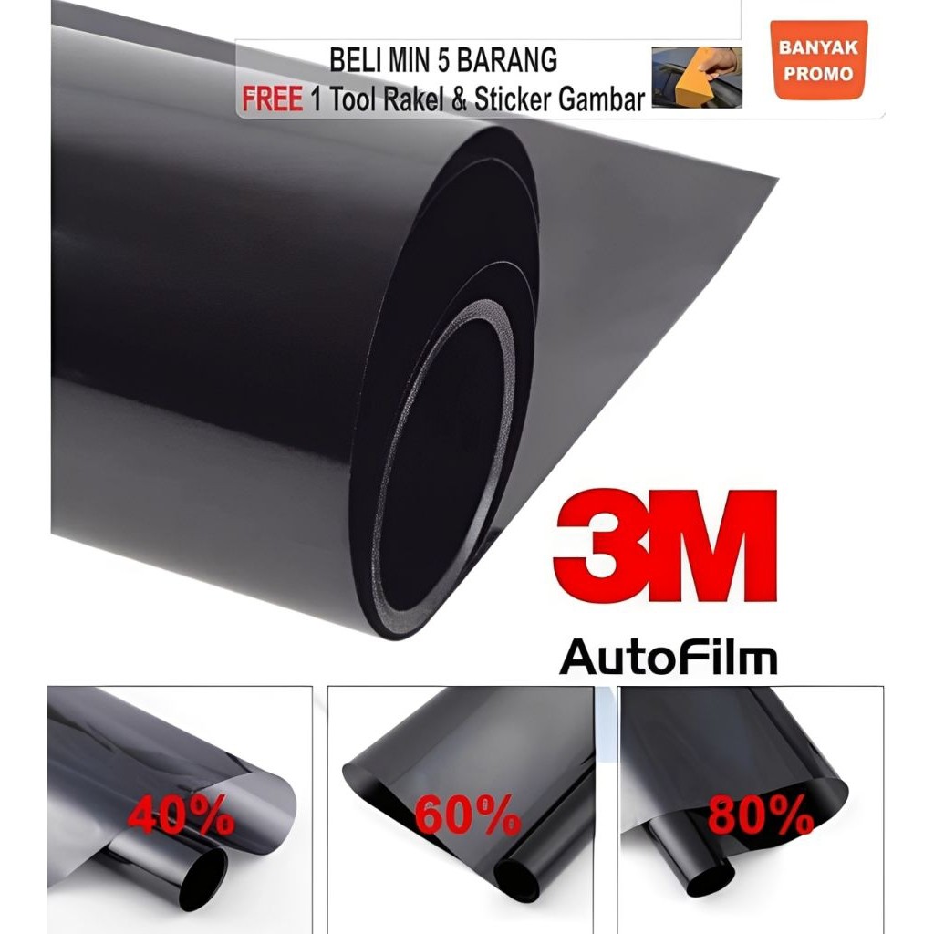 kaca filem mobil (3M black beauty) Garansi bahan original kaca filem anti panas