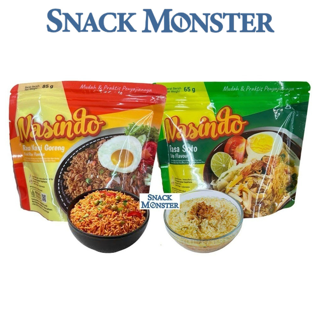 Nasindo Nasi Instan Nasi Goreng dan Soto Siap Saji