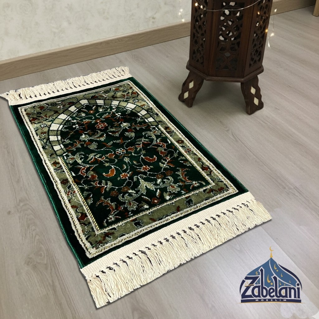 Sajadah raudhah premium ukuran mini bahan beludru tebal halus nyaman dipakai | AW5
