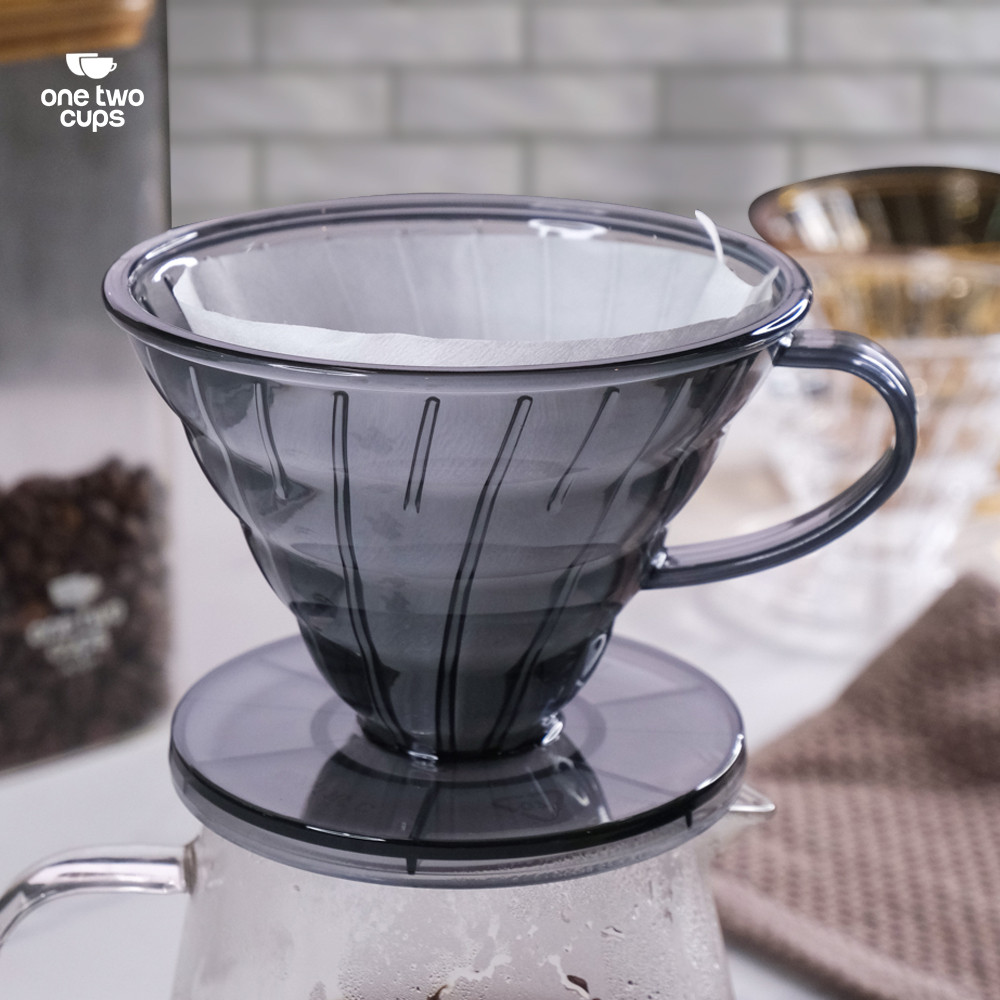 V60 Coffee Dripper Alat Seduh Kopi Manual Plastik - Alat Seduh Kopi V60 Plastik Barista Manual Brewi