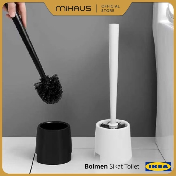 IKEA MALAYSIA BOLMEN sikat WC pilihan warna warna hitam / putih, /IM AFF12