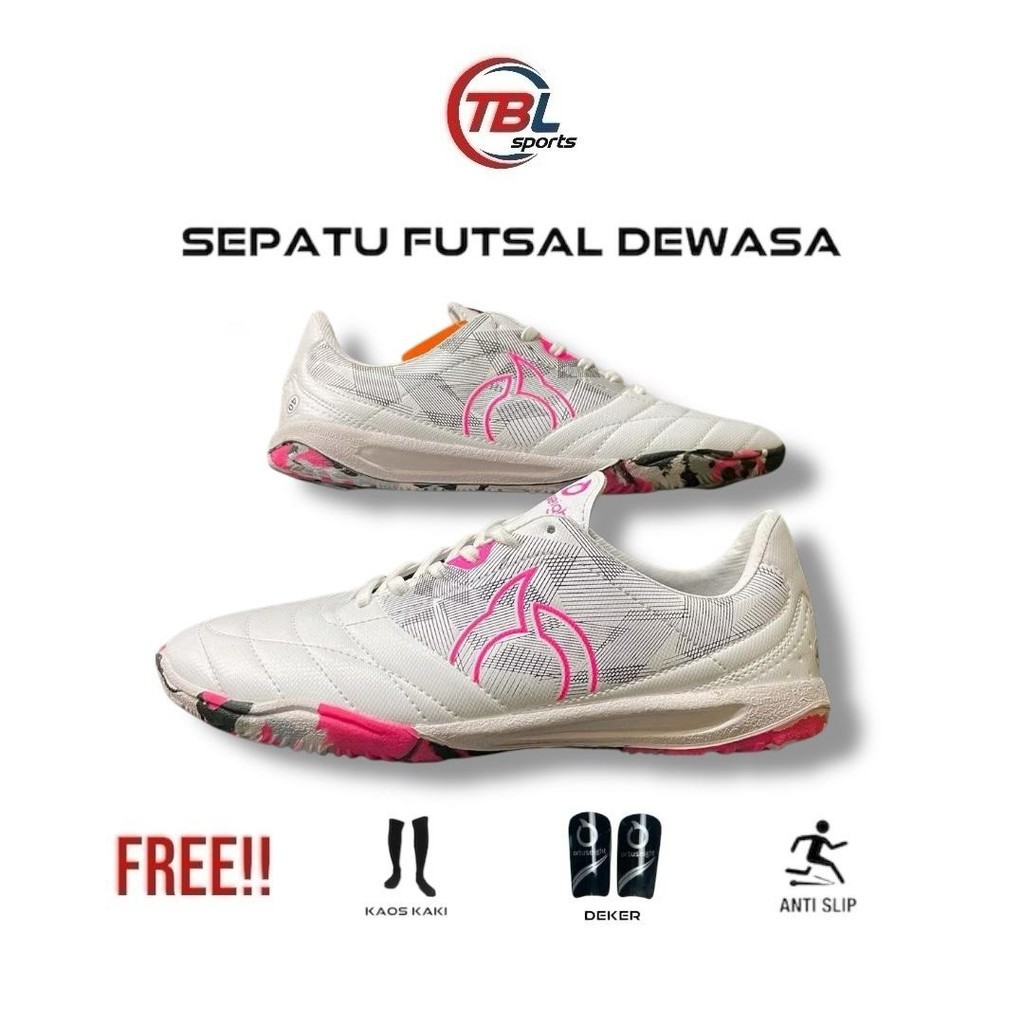 TBL Sport - Sepatu Futsal ortus jogosala cruse v2 putih pink