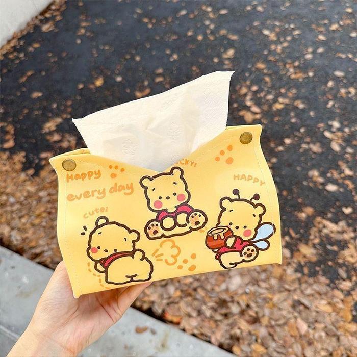 Triple W Kotak Tisu Lucu Minimalis Kreatif Minimalist Disney Cute Tissue Box Nordic - Pooh Yellow