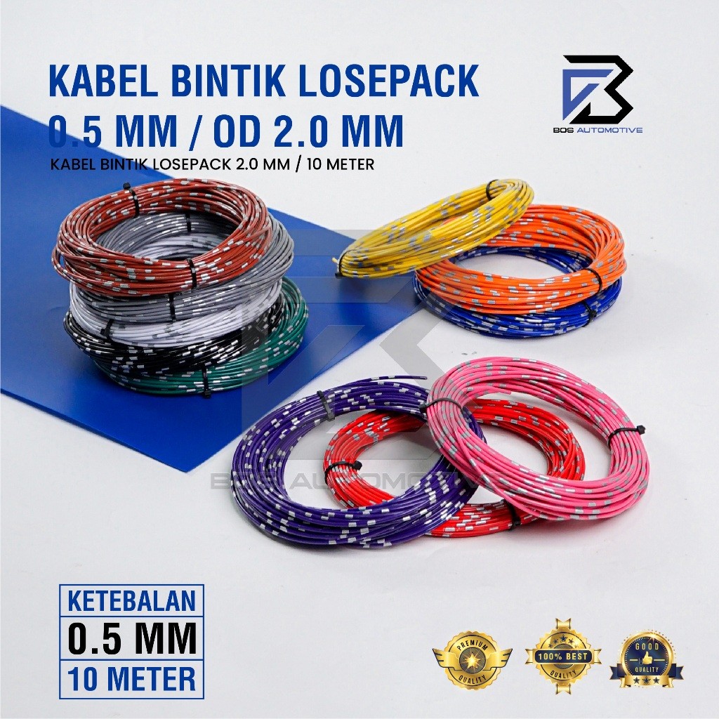Kabel Bintik Serabut Tembaga AVSS 0.5MM x 10M Kabel Otomotif Body Mobil Motor (PLASTIK)