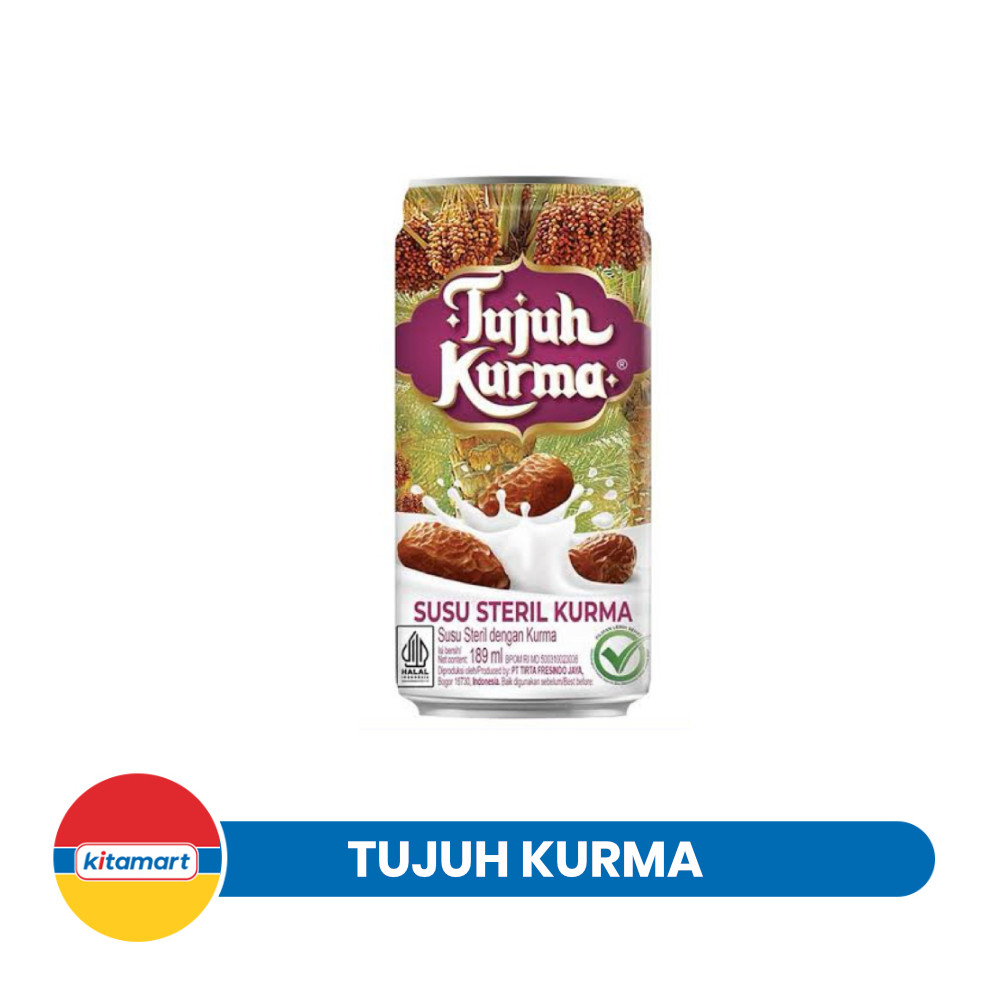 TUJUH KURMA SUSU STERIL TUJUH KURMA [1 KALENG @189ML ] | SUSU STERIL KURMA | 7 KURMA |