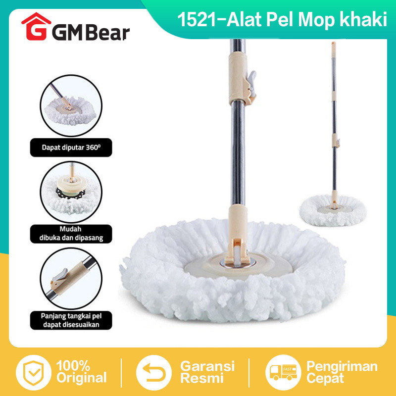 GM Bear Tongkat Pel Putar 1521 - Gagang Pel Mop Putar Kain Pel