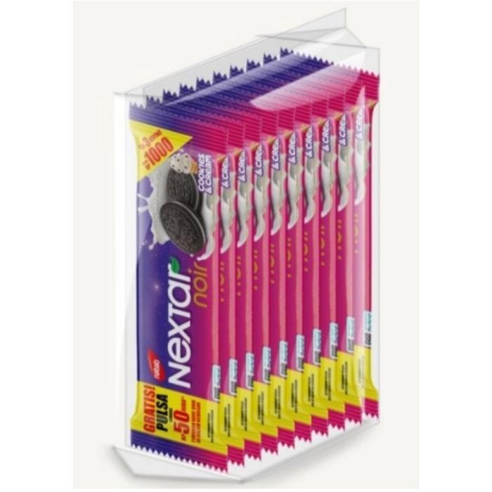 Nabati Nextar Noir Sandwich 21 gr 1 Renteng isi 10 Bungkus / Nextar Noir 1000an isi 3 Keping per Bun