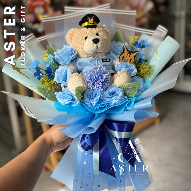 Buket Artificial Boneka TNI Angkatan Udara / Boneka TNI AU