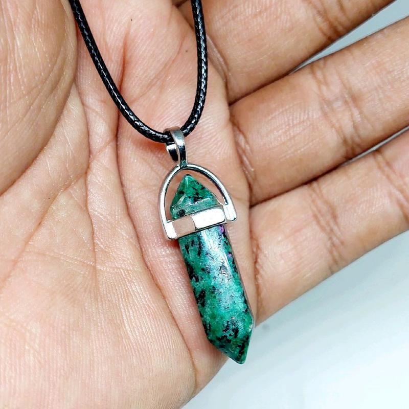 Kalung Ruby Tadulako piramide asli batu Natural Akik