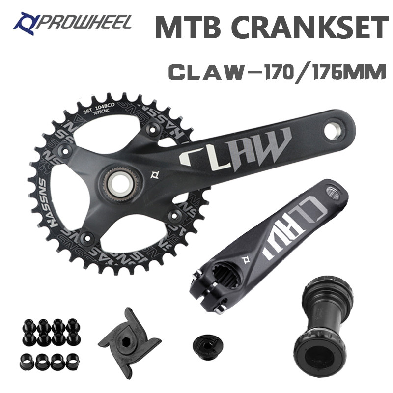 PROWHEEL Crankset Hollowtech MTB Crank 104BCD 170/175MM Crank For Bicycle Integrated 32/34/36/38/40/