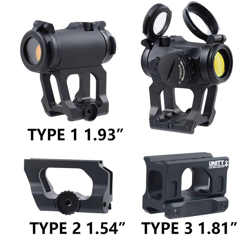 UNITY Fast Riser Mount Aluminum Mount For T01 T02 Red Dot Sight Easy tallation Adjustable Scope Moun