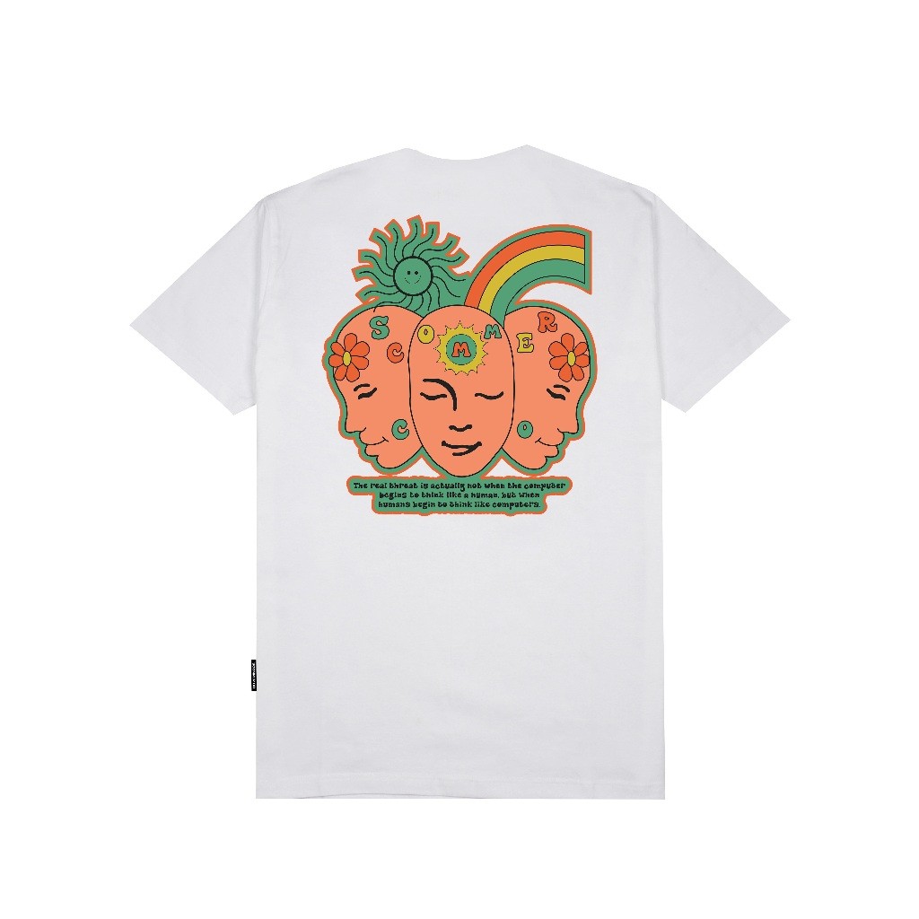 (COD) Scommer T-shirt Human Scommer.Co White