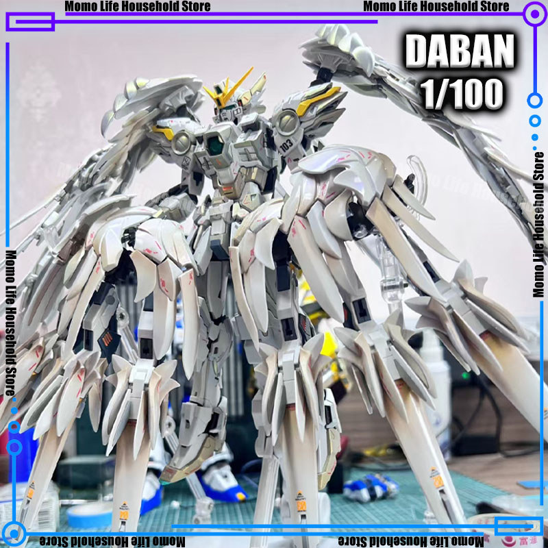 In Stock DABAN 8827 MG 1/100 Wing Snow White Xxxg-00ysw Assembly Model Kits Anime Action Figure Robo