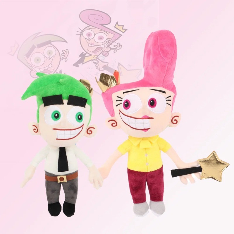 The Fairly OddParents Plush Toys Hot Anime Figure Dolls Wanda Cosmo Stuffed Toys Soft Plushies Kids 