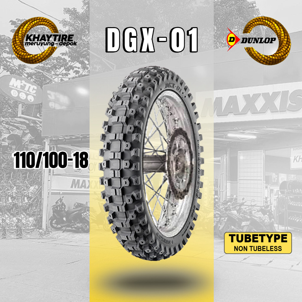 Ban Motor TRAIL DUNLOP DGX-01 110/100 Ring 18 Non Tubeless