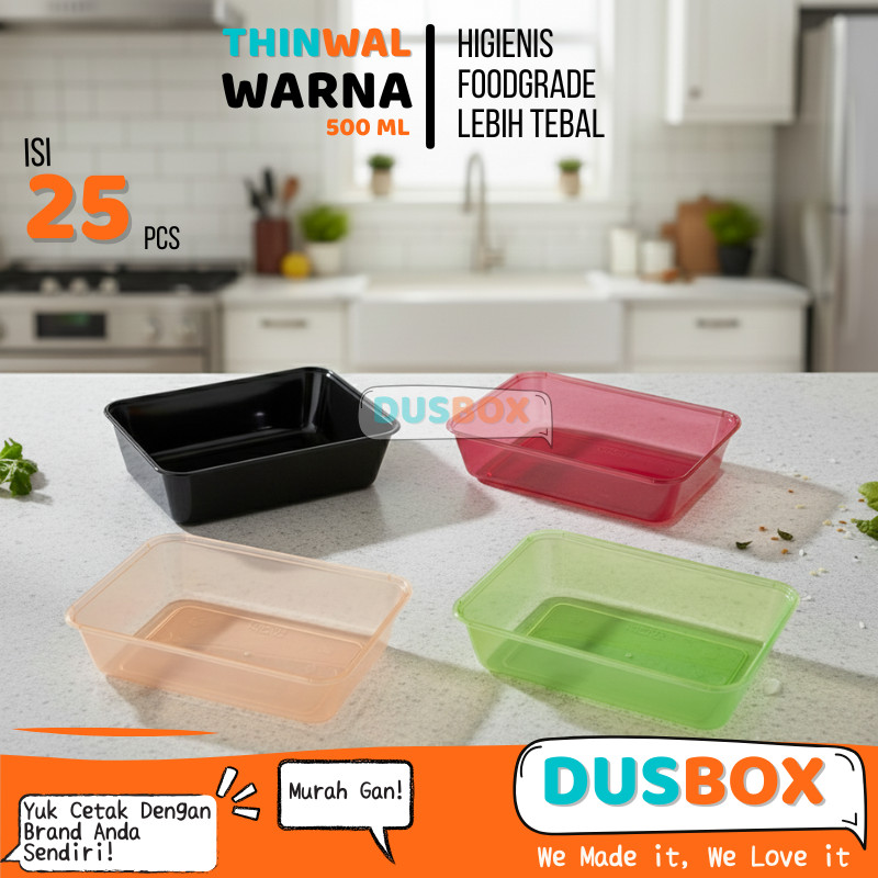 Thinwall 500ml warna / thinwall 500ml / thinwall 500 / thinwall 500ml kotak