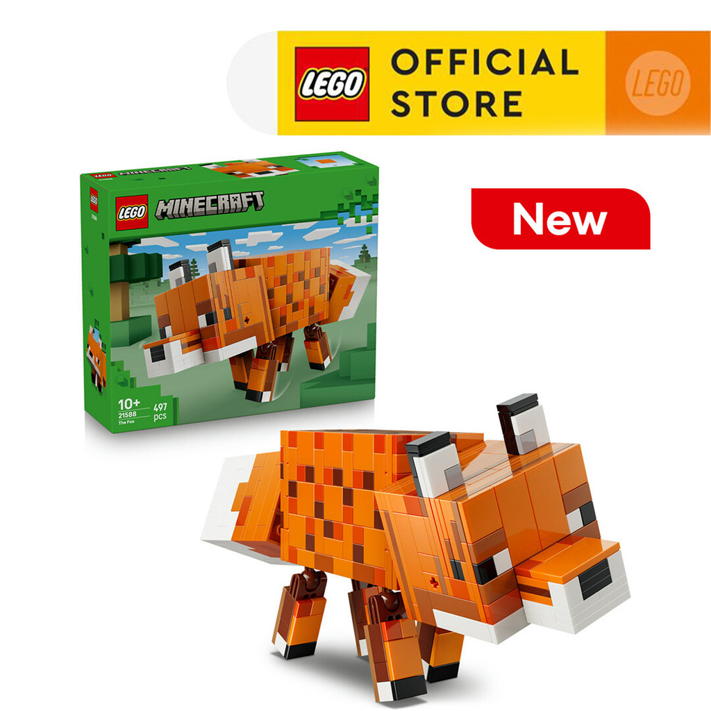 Mainan Lego Minecraft 21588 Rubah 497 Keping Blok Bangunan Bata