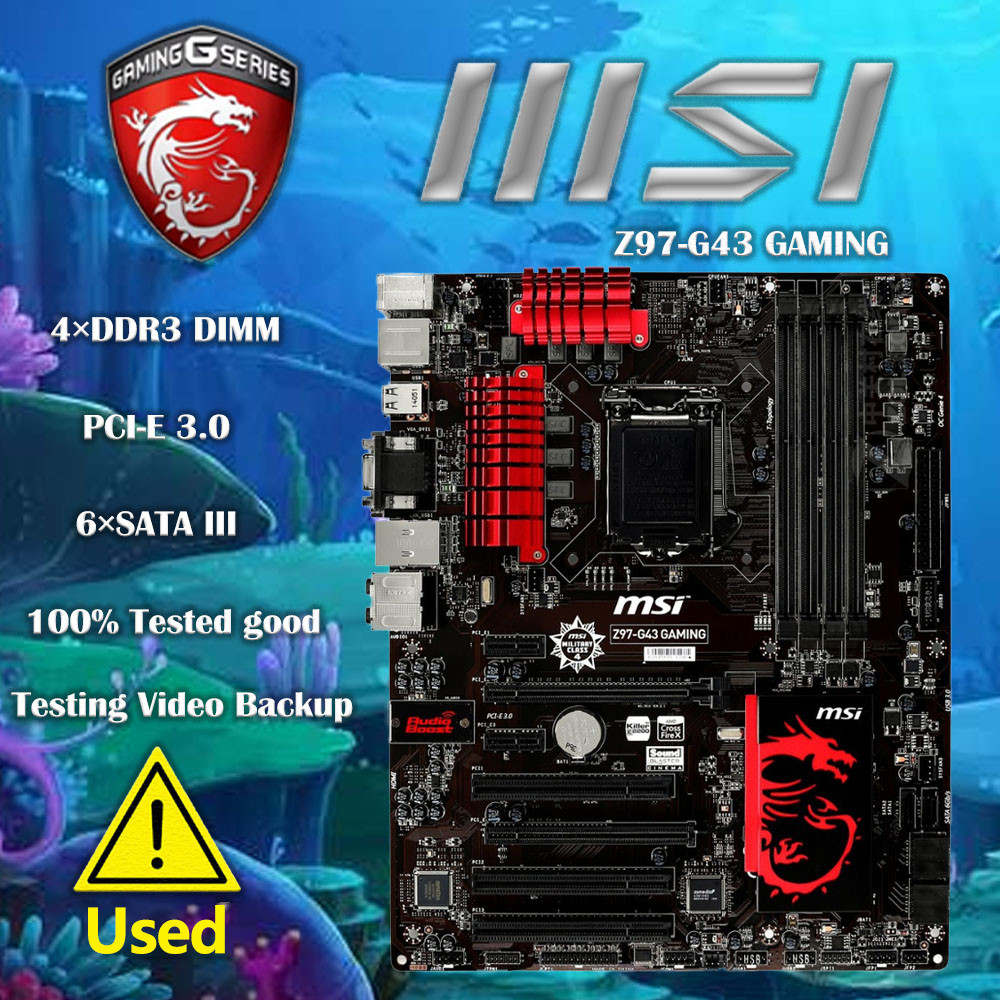 MSI Z97-G43 GAMING Motherboard Intel Z97 LGA 1150/SockeL H3 DDR3