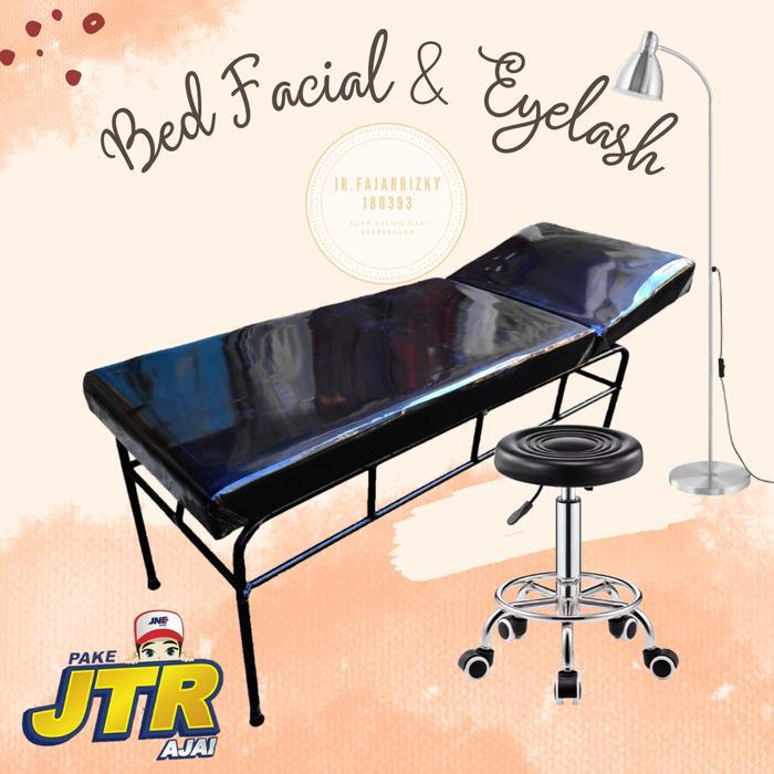 Paket Bed Eyelash/Bed Facial Massage Medis Dengan Kursi Lampu/Kasur Salon Besi/Furniture Salon - Pak