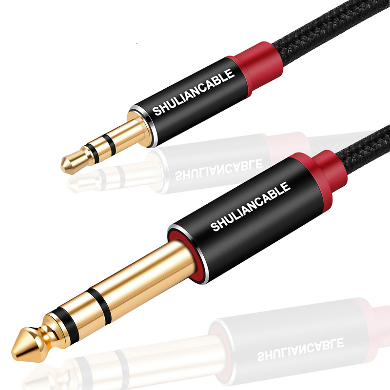 Lungfish3.5 mm to 6.35 mm stereo audio cable,6.35 mm 1/4 inch male to 3.5 mm 1/8 inch male, suitable