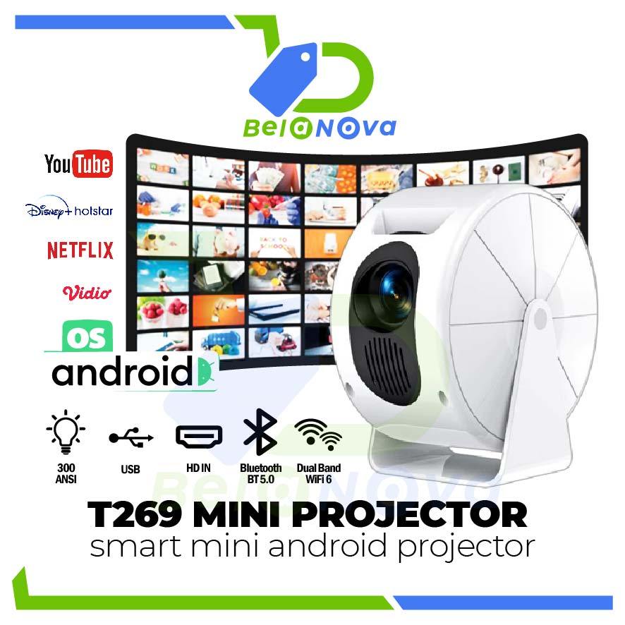 Proyektor T269 Mini Android 360° Rotating Projection
