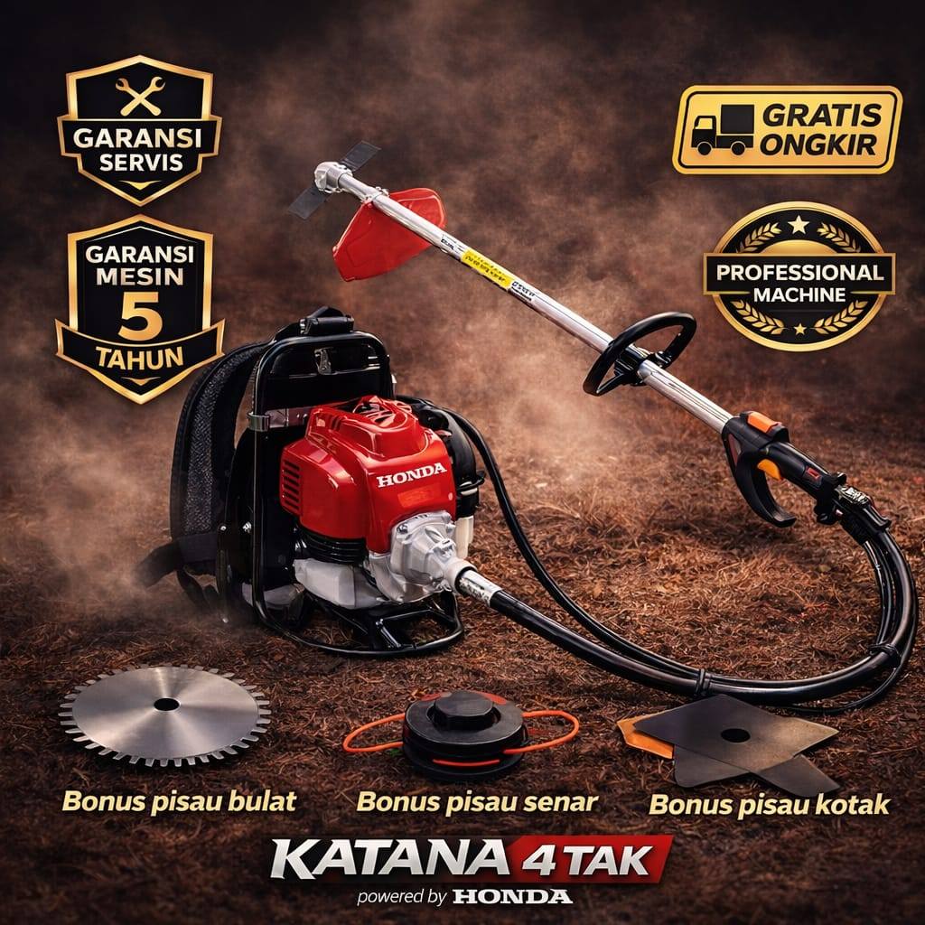 Pemotong Rumput Mesin potong rumput KATANA 4tak BGX3550 bonus pisau bulat pisau kotak senar nylon PO