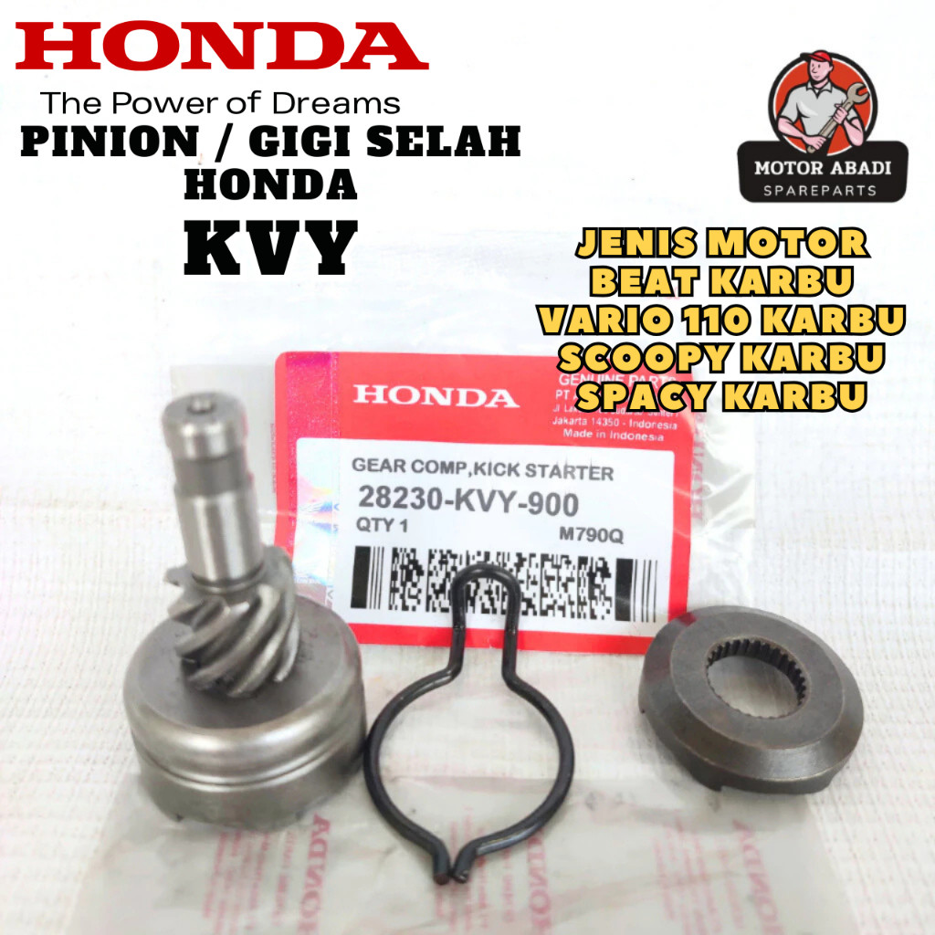 28230-KVY-900 ORIGINAL Gigi Pinion Kick Starter Selahan KVY Honda Honda Beat Karbu Vario Karbu Scoop