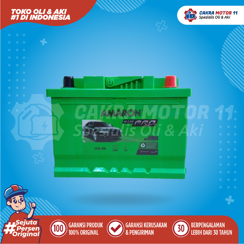 Aki Toyota Innova Reborn Bensin Amaron Pro Din 66 / 56219 66ah