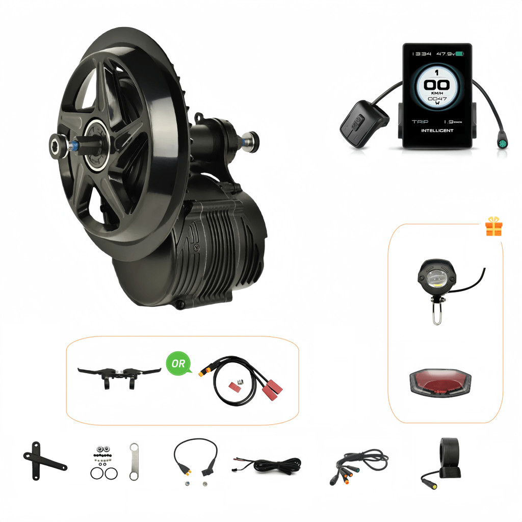 Tongsheng TSDZ8 48V 500W48V 750W Torque Sensor eBike Mid Drive Motor Y Conversion Kit with 860C spla
