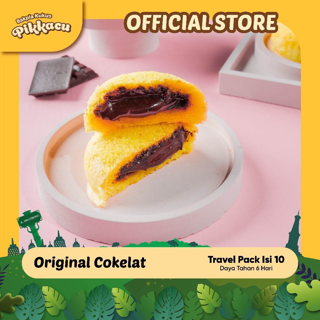 Bakpia Kukus Pikkacu Coklat Isi 10 Pcs