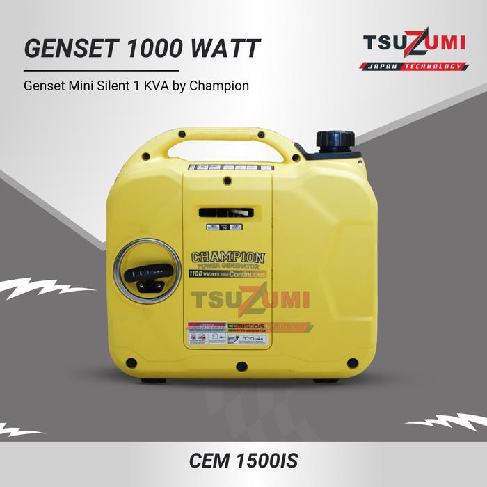 Genset 1000 Watt Champion Mini Silent Inverter CEM 1500IS / Genset Mini 1000 1200 Watt