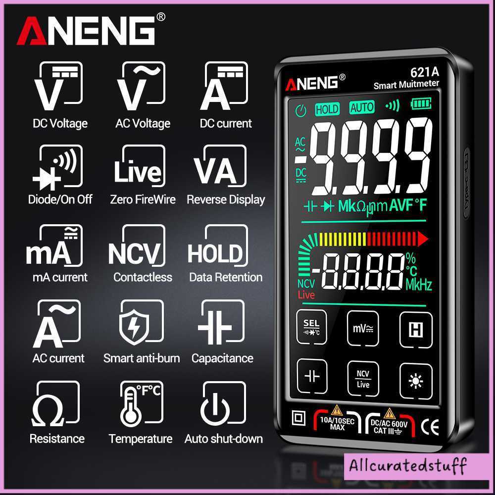 ANENG Smart Digital Multimeter Tester Transistor Touch Screen - 621A
