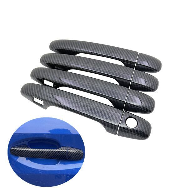 For Su WRX  WRX STI 2015 2016 2017 2018 2019 2020 Carbon Fiber Car Door Handle Cover Pad Sticker Ove
