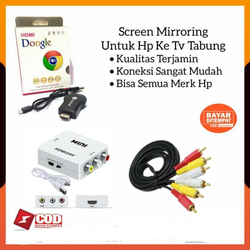 Dongle Anycast HDMI Display Reciever TV Ezcast - Paket Anycast Mirroring untuk tv tabung